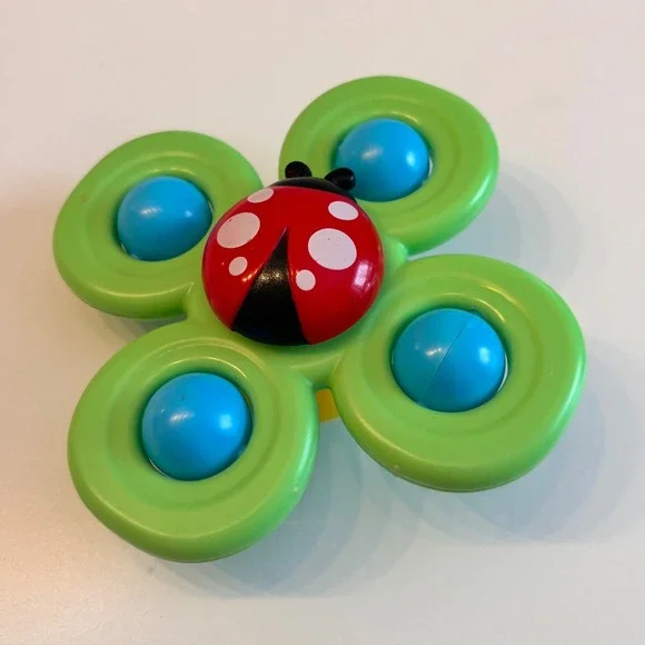 Baby Toy Suction Spinner Ladybug Bath Toy Toddler Windmill Toy - Picture 1 of 3